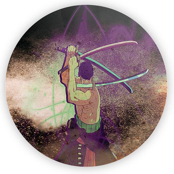Painel Redondo - Zoro One Piece - Sublimado 3D