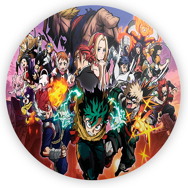 Painel Redondo - My Hero Academia - Sublimado 3D