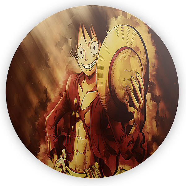 Painel Redondo - Luffy One Piece - Sublimado 3D