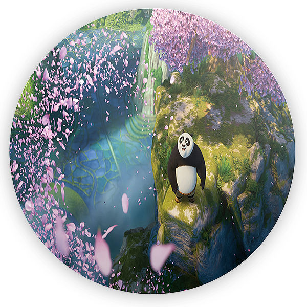 Painel Redondo - Kung Fu Panda - Sublimado 3D