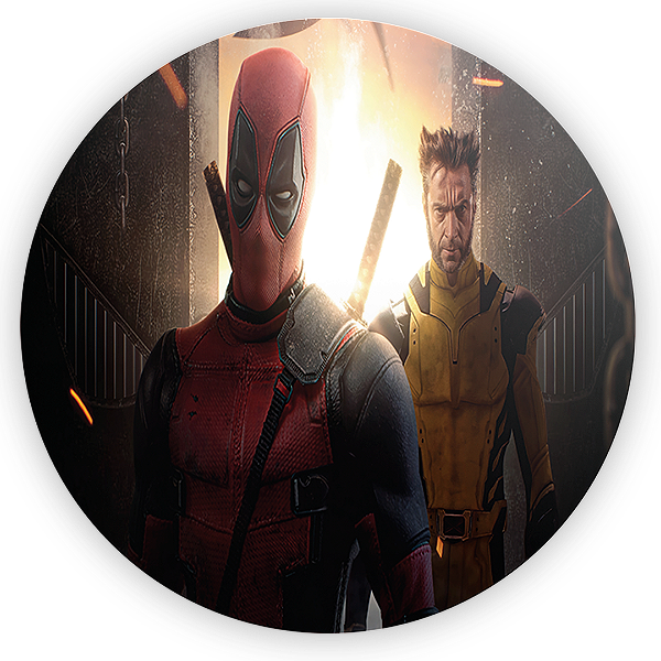 Painel Redondo - Deadpool e Wolverine - Sublimado 3D