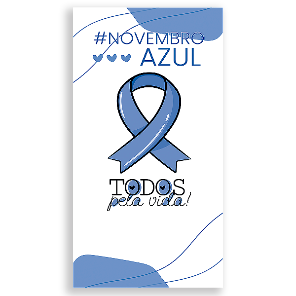 Faixa Lateral - Novembro Azul - Sublimado 3D