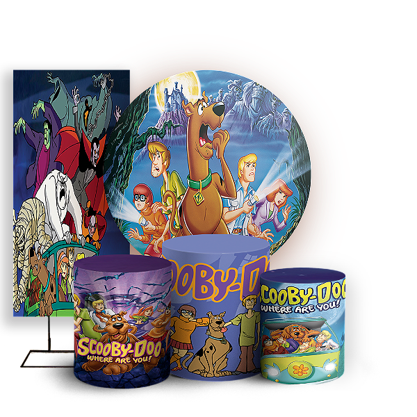 KIT Redondo Trio e Faixa - Scooby Doo - Sublimado 3D