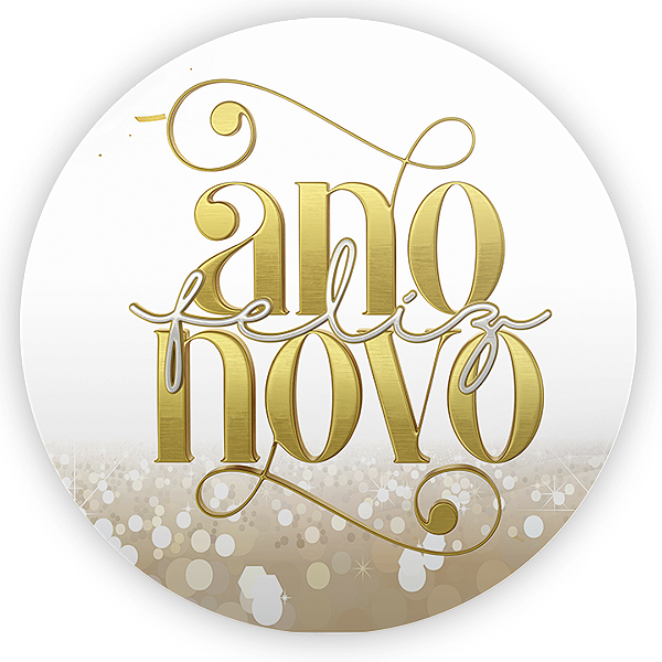 Painel Redondo - Ano Novo - Sublimado 3D