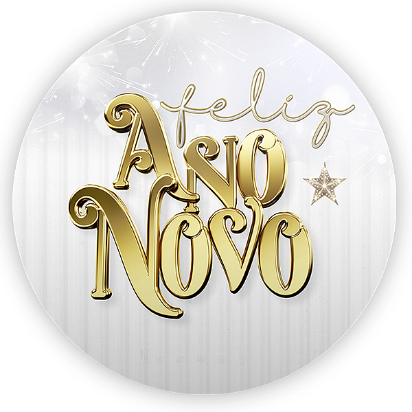 Painel Redondo - Ano Novo - Sublimado 3D