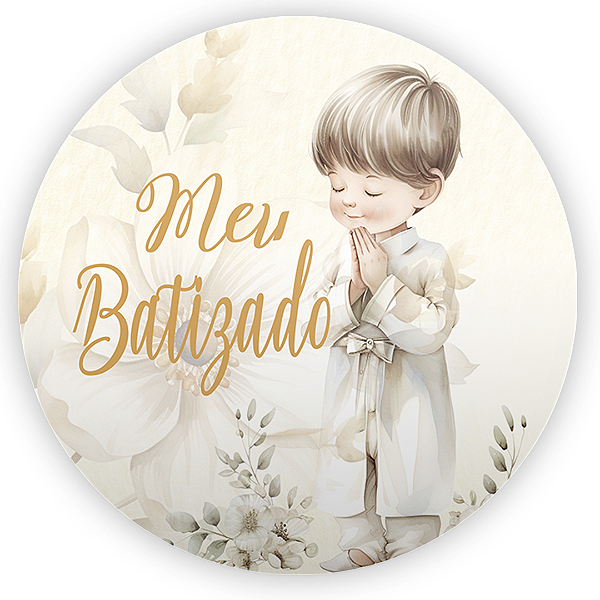 Painel Redondo - Batizado - Sublimado 3D