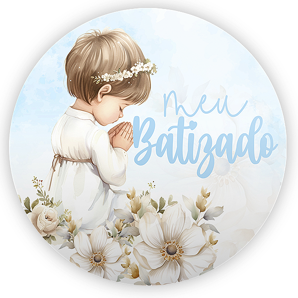 Painel Redondo - Batizado - Sublimado 3D