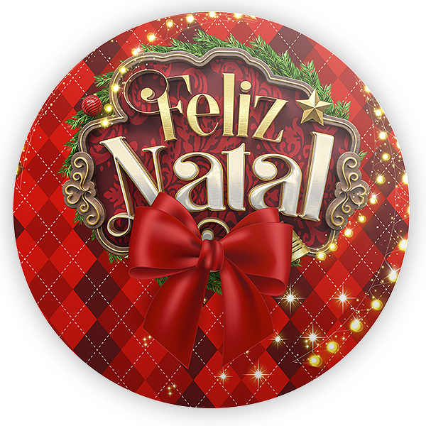 Painel Redondo - Natal - Sublimado 3D