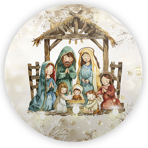 Painel Redondo - Natal - Sublimado 3D