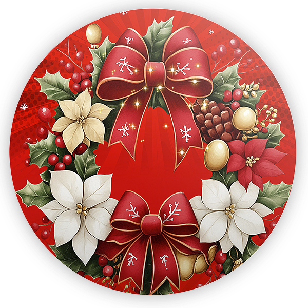 Painel Redondo - Natal - Sublimado 3D