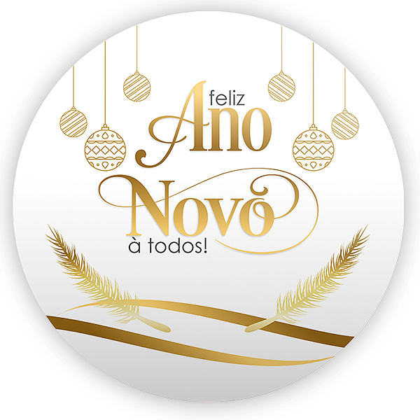 Painel Redondo - Ano Novo - Sublimado 3D