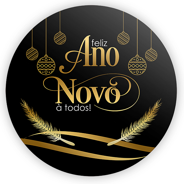 Painel Redondo - Ano Novo - Sublimado 3D