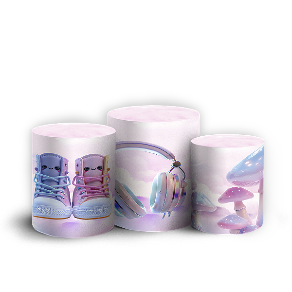 Trio Cilindro - Patins - Sublimado 3D + Elástico