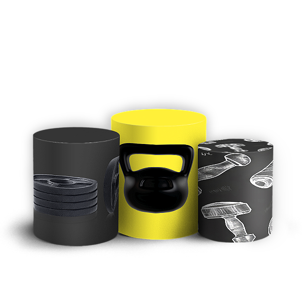 Trio Cilindro - Academia - Sublimado 3D + Elástico