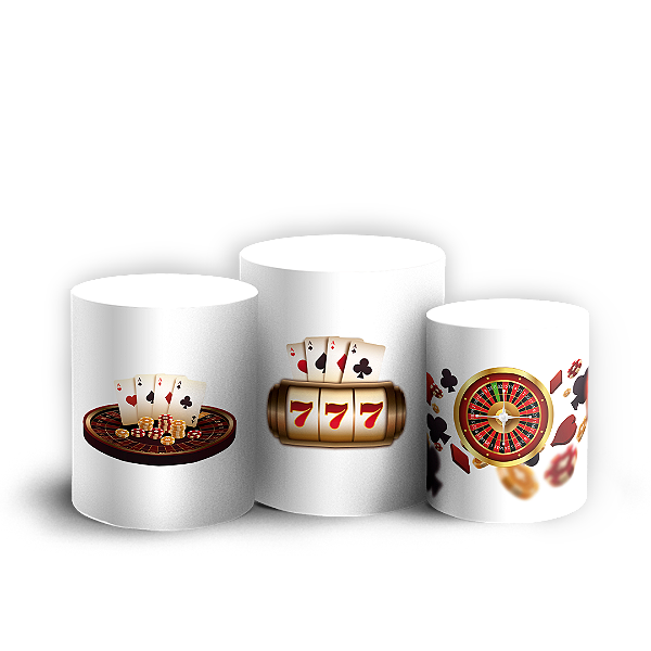 Trio Cilindro - Cassino - Sublimado 3D + Elástico