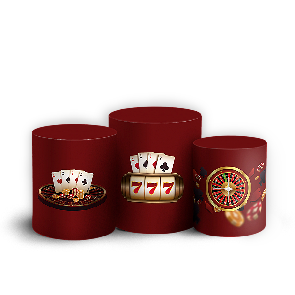 Trio Cilindro - Cassino - Sublimado 3D + Elástico