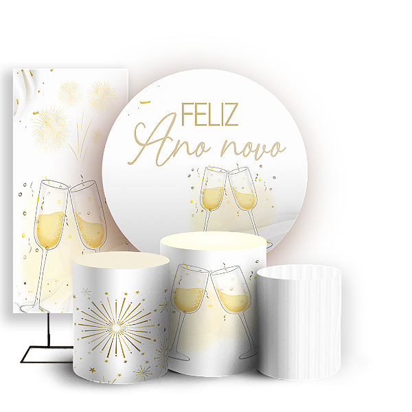 KIT Redondo Trio e Faixa - Ano Novo - Sublimado 3D