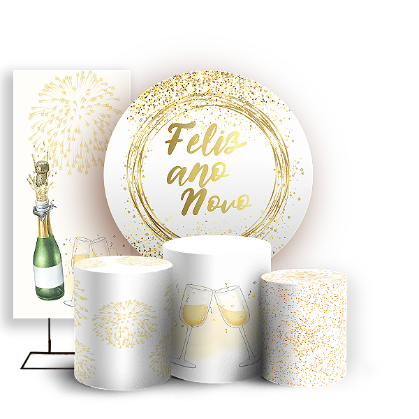 KIT Redondo Trio e Faixa - Ano Novo - Sublimado 3D