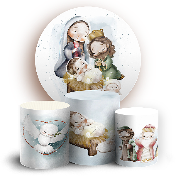 KIT Redondo e Trio - Natal - Sublimado 3D