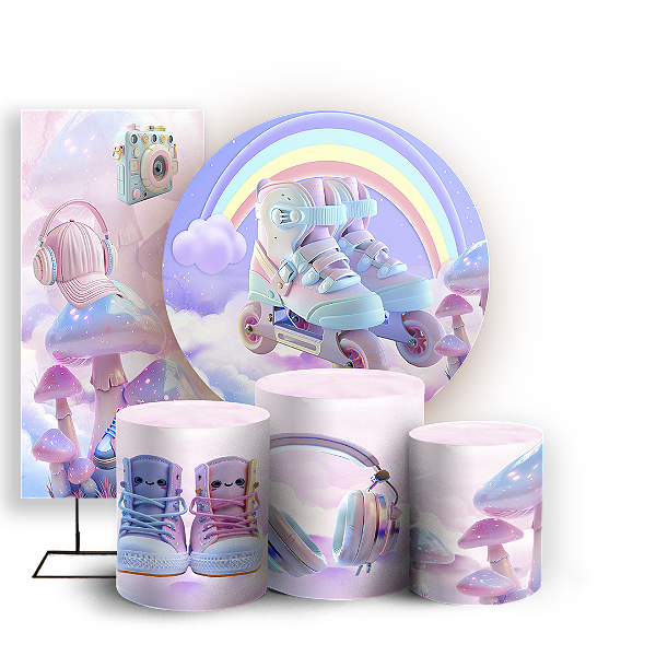 KIT Redondo Trio e Faixa - Patins - Sublimado 3D