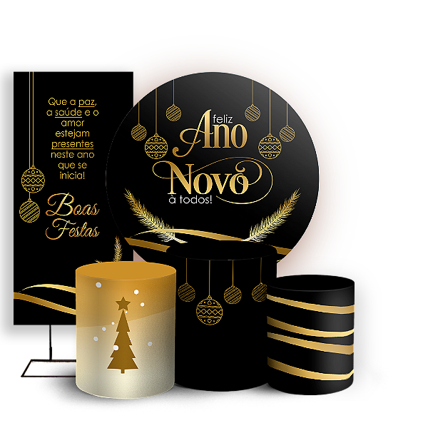 KIT Redondo Trio e Faixa - Ano Novo - Sublimado 3D