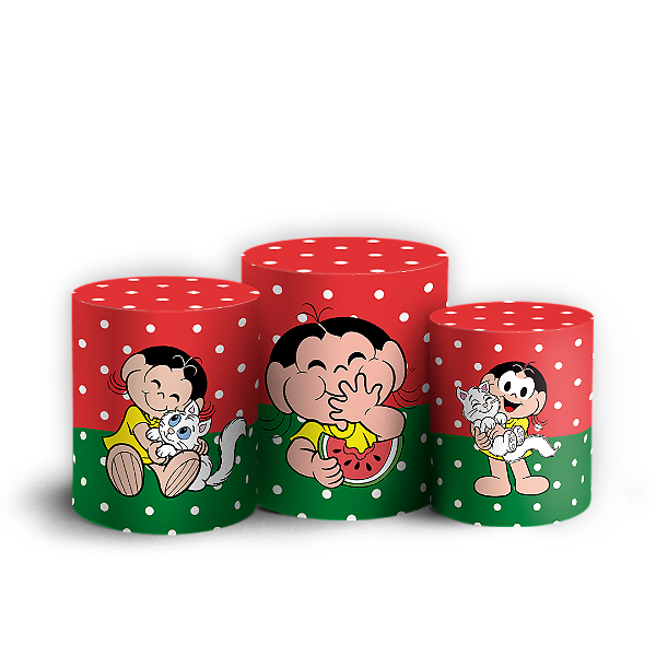 Trio Cilindro - Magali Turma da Monica - Sublimado 3D + Elástico