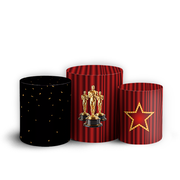 Trio Cilindro - Hollywood - Sublimado 3D + Elástico