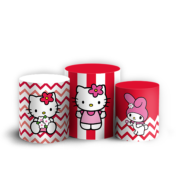 Trio Cilindro - Hello Kitty - Sublimado 3D + Elástico