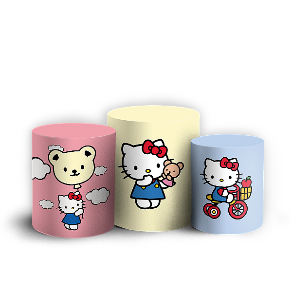 Trio Cilindro - Hello Kitty - Sublimado 3D + Elástico
