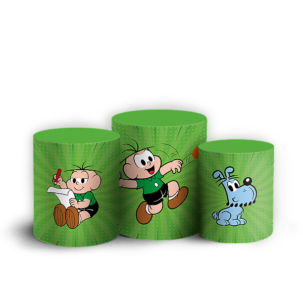 Trio Cilindro - Cebolinha Turma da Monica - Sublimado 3D + Elástico