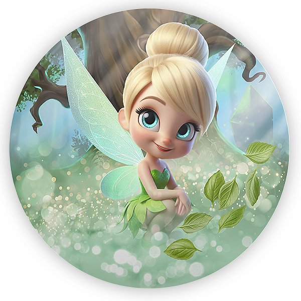 Painel Redondo - Tinker Bell Sininho - Sublimado 3D