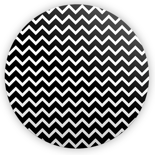 Painel Redondo - Fundo Chevron Zig Zag - Sublimado 3D