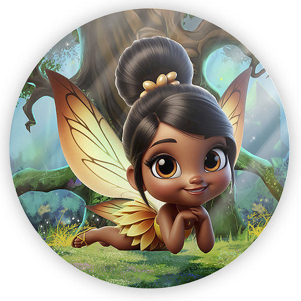 Painel Redondo - Tinker Bell Sininho - Sublimado 3D