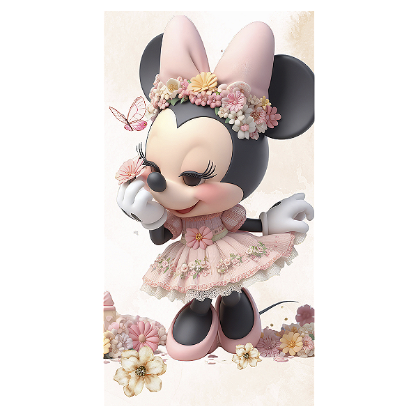 Faixa Lateral - Minnie Jardim - Sublimado 3D