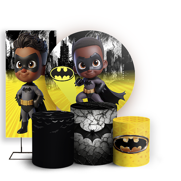 KIT Redondo Trio e Faixa - Batman - Sublimado 3D