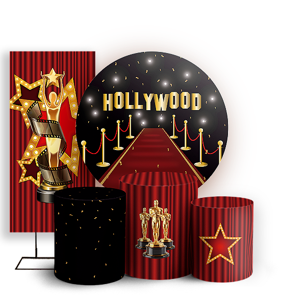KIT Redondo Trio e Faixa - Hollywood - Sublimado 3D