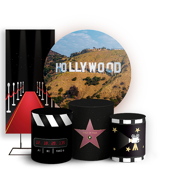 KIT Redondo Trio e Faixa - Hollywood - Sublimado 3D