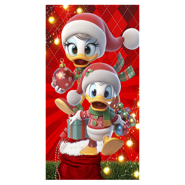 Faixa Lateral - Mickey Natal - Sublimado 3D