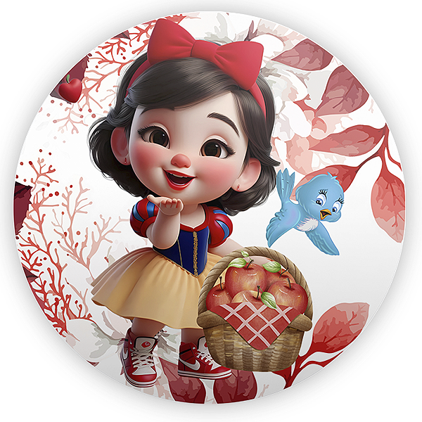 Painel Redondo - Branca De Neve - Sublimado 3D
