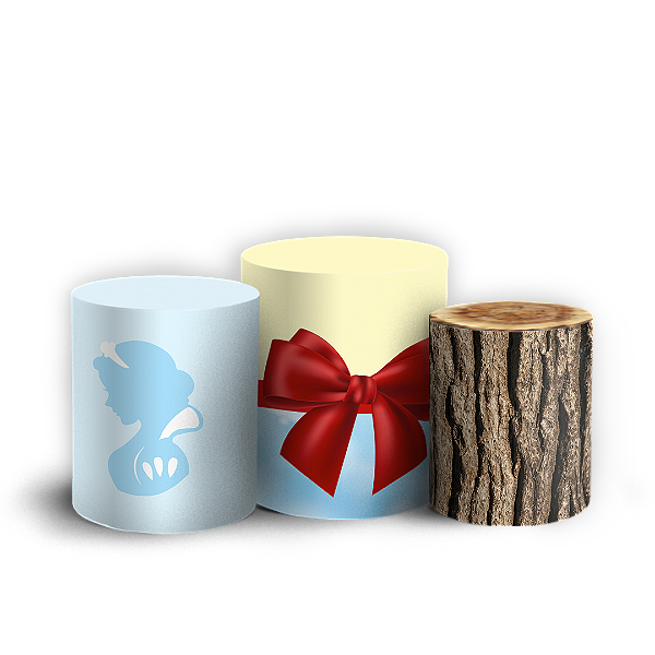 Trio Cilindro - Branca De Neve - Sublimado 3D