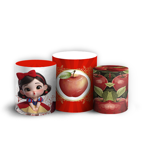 Trio Cilindro - Branca De Neve - Sublimado 3D