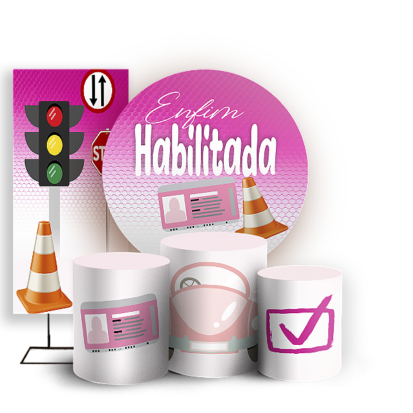 KIT Redondo Trio e Faixa - CNH Habilitado - Sublimado 3D