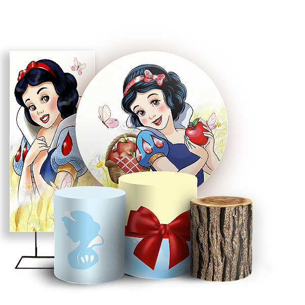 KIT Redondo Trio e Faixa - Branca De Neve - Sublimado 3D