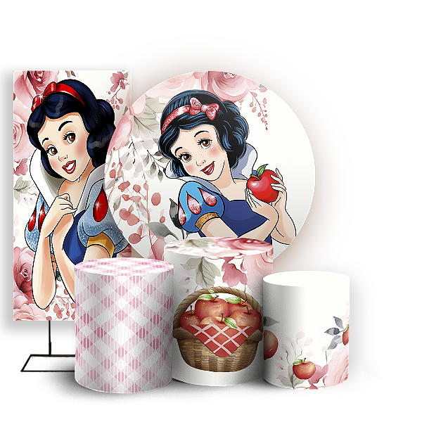 KIT Redondo Trio e Faixa - Branca De Neve - Sublimado 3D