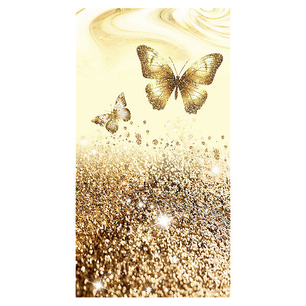 Faixa Lateral - Borboleta Dourada - Sublimado 3D