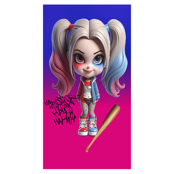 Faixa Lateral - Arlequina e Coringa - Sublimado 3D