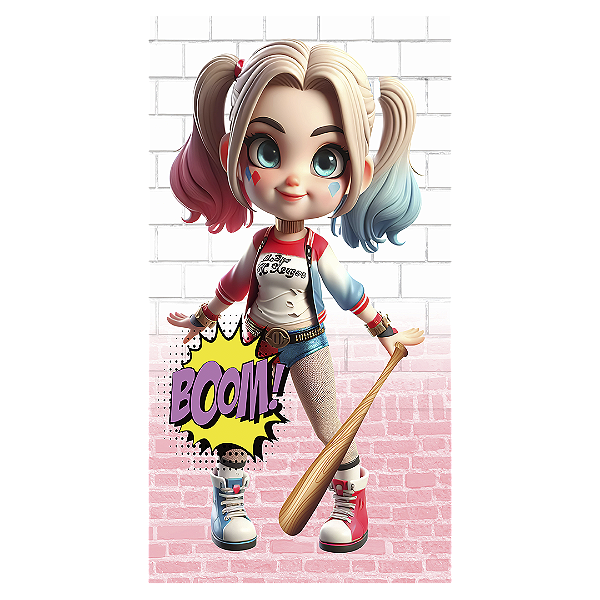 Faixa Lateral - Arlequina e Coringa - Sublimado 3D