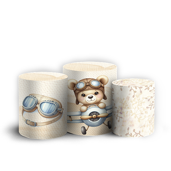 Trio Cilindro - Ursinho Baloeiro - Sublimado 3D