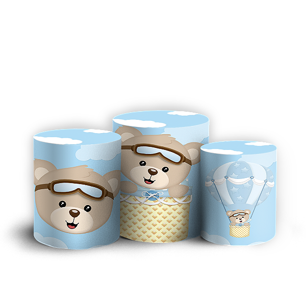 Trio Cilindro - Ursinho Baloeiro - Sublimado 3D