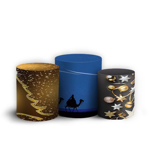 Trio Cilindro - Natal - Sublimado 3D